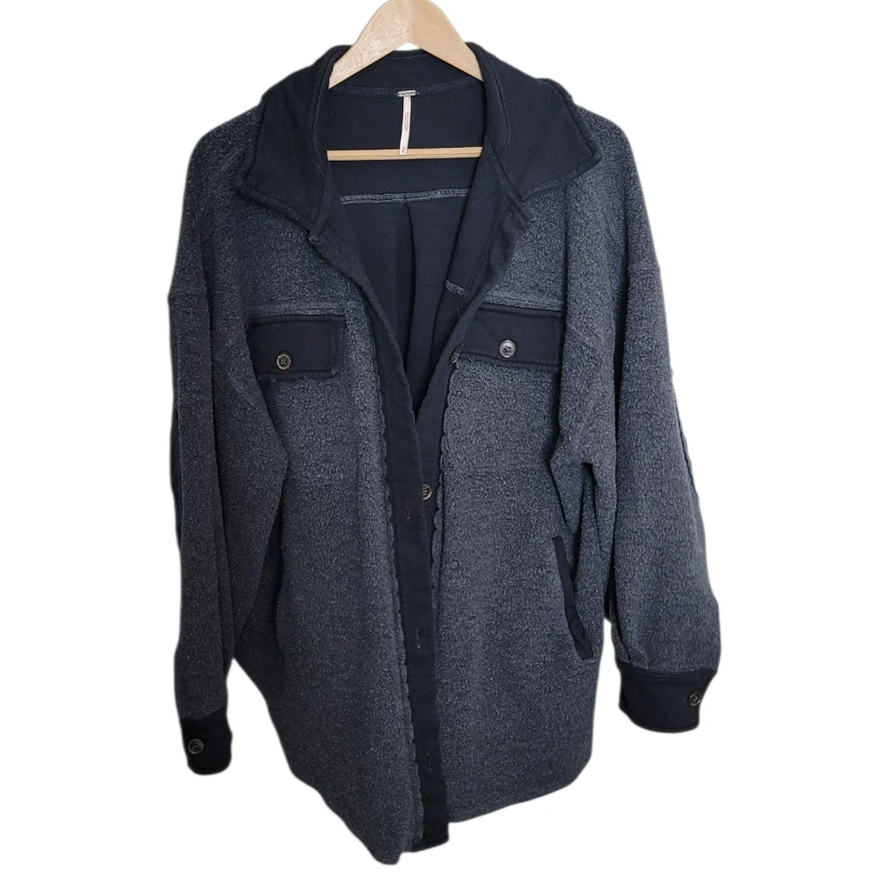 Anthropologie Free People Ruby Jacket in Incense Washed Black - Picture 8 of 14